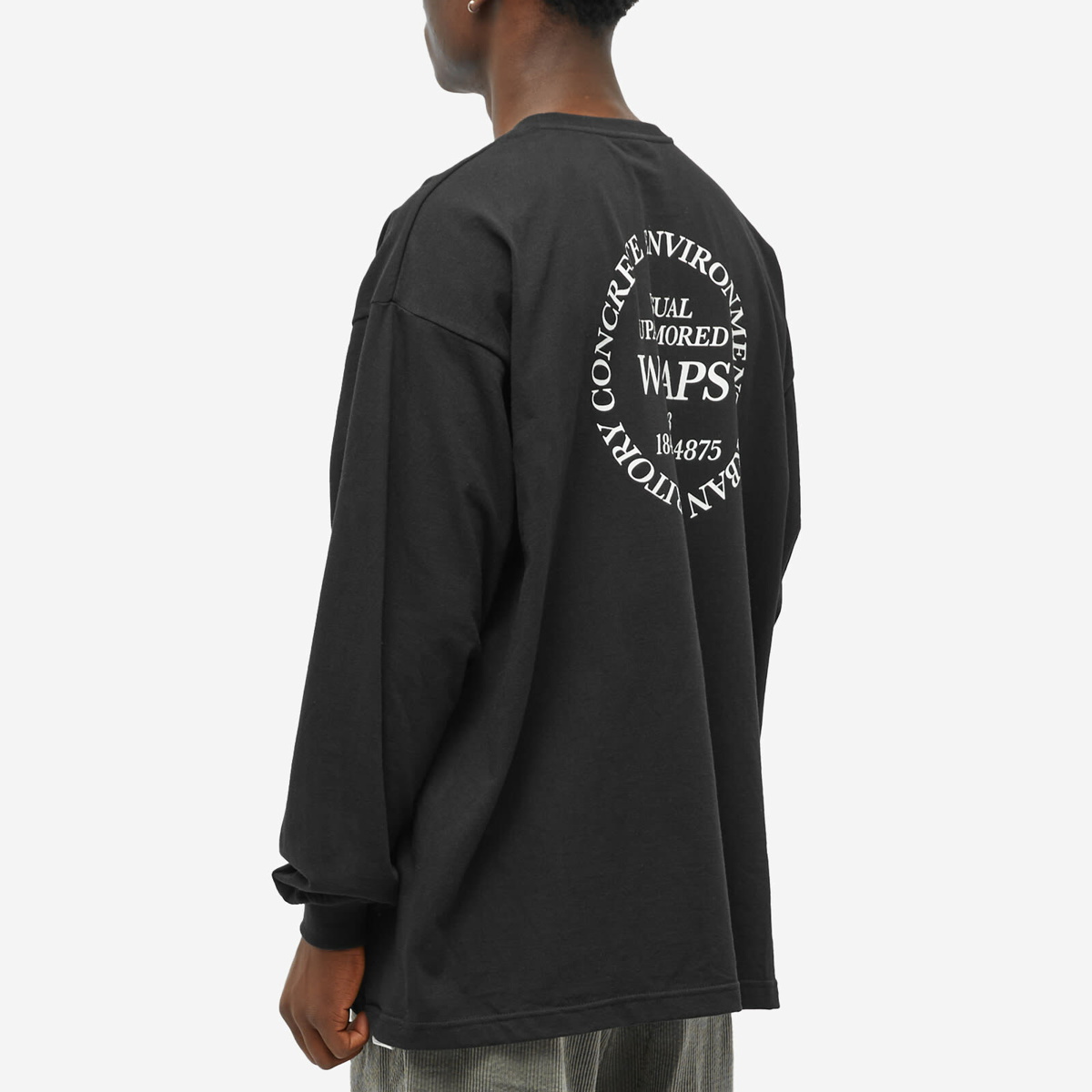 WTAPS Men's Long Sleeve Urban Transition T-Shirt in Black WTAPS