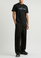 Stone Island Logo-print Cotton T-shirt Black