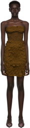 Gauntlett Cheng SSENSE Exclusive Khaki Elastic Short Dress