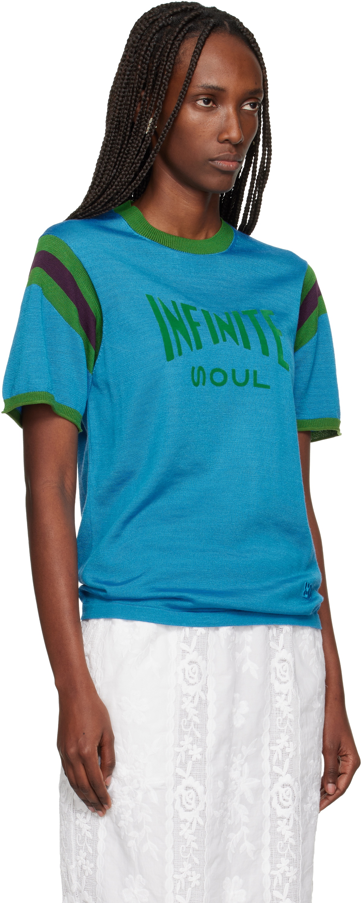 Wales Bonner Blue Soul T-shirt