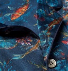 Derek Rose - Brindisi 28 Printed Silk Pyjama Set - Men - Storm blue