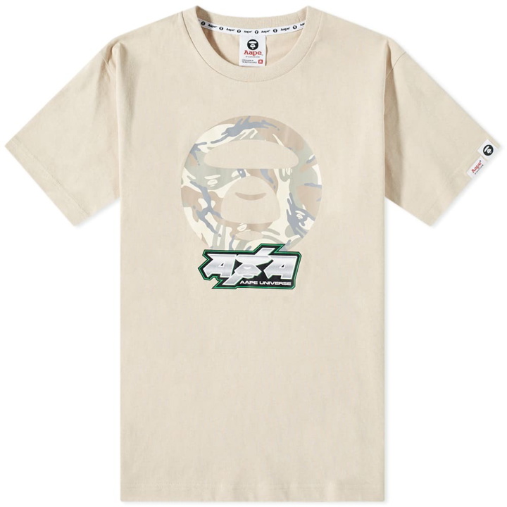 Photo: Men's AAPE Camo Rock Climber T-Shirt in Beige