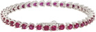 Numbering Purple & Silver #3910 N-dia Tennis Bracelet