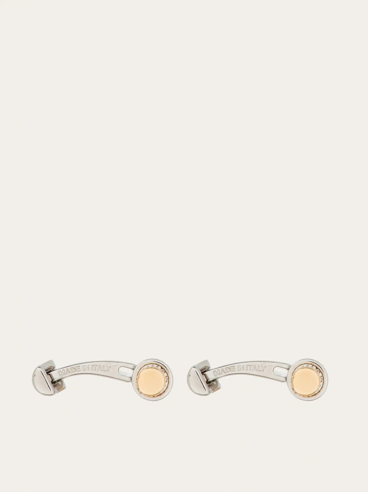 Ferragamo Mens Branded cufflinks in Gold