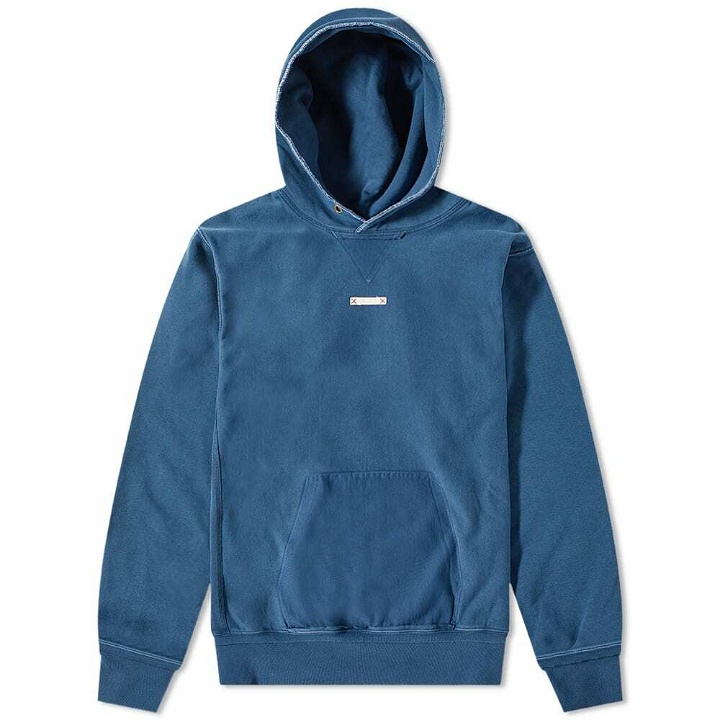 Photo: Maison Margiela Men's Name Tag Hoody in Washed Blue