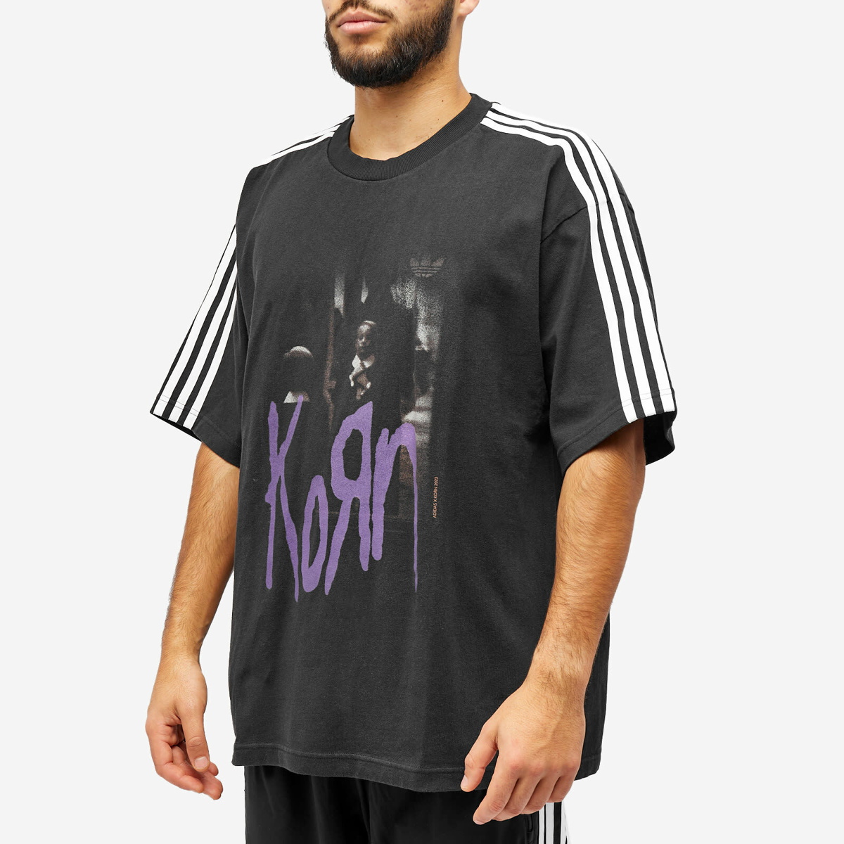 Adidas Men's x KORN Graphic T-Shirt in Carbon