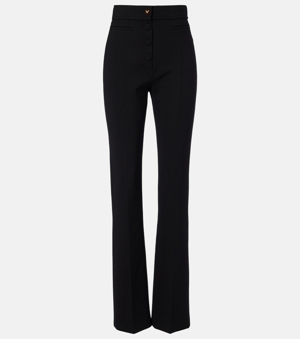 Valentino VGold wool-blend straight pants