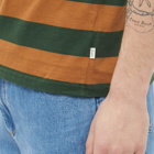 Foret Men's Willow Stripe T-Shirt in Rubber/Dark Green