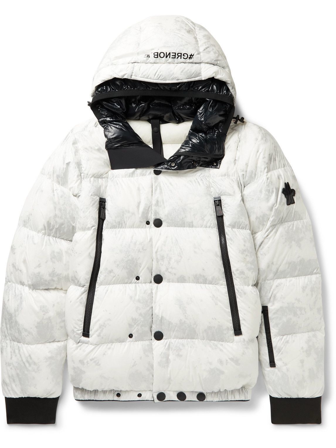 Moncler Grenoble Quilted Panelled Jersey Down Ski Jacket In