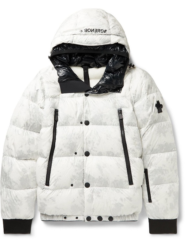 Photo: Moncler Grenoble - Noussan Quilted Shell Hooded Down Ski Jacket - White