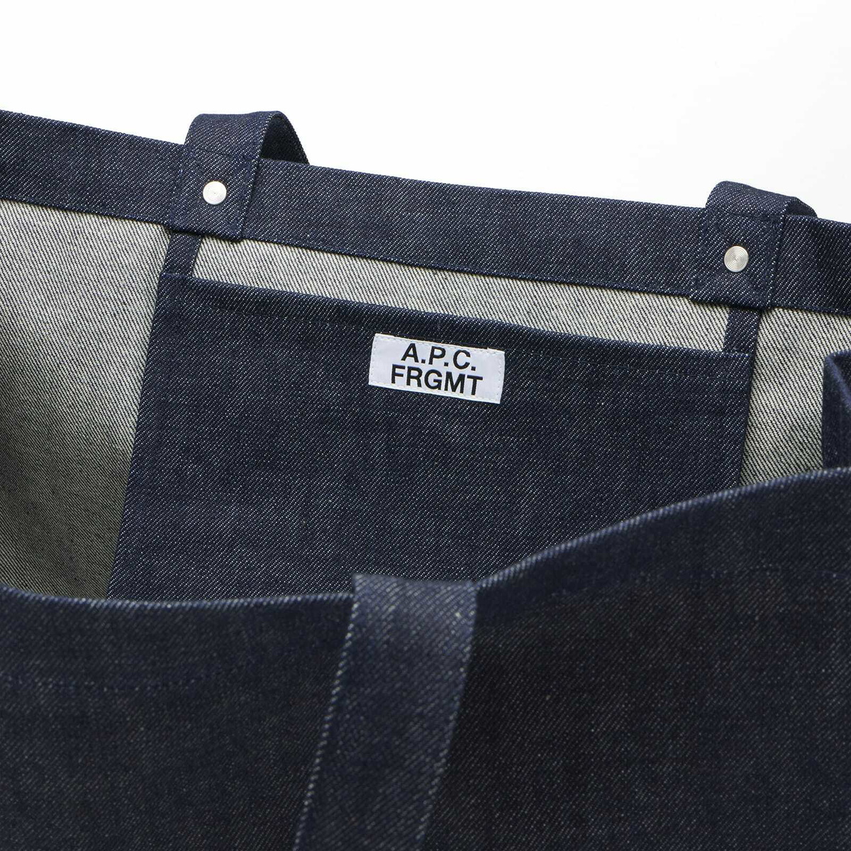 A.P.C. Men's FRGMT. Je Sors Ce Soir Shopping Bag in Indigo 