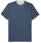 Brunello Cucinelli - Layered Cotton-Jersey T-Shirt - Blue