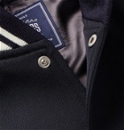 J.Press - Logo-Appliquéd Wool Bomber Jacket - Blue