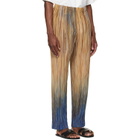 HOMME PLISSÉ ISSEY MIYAKE Brown Paint Brush Close-Up Trousers