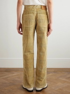 Burberry - Straight-Leg Checked Cotton-Corduroy Trousers - Neutrals