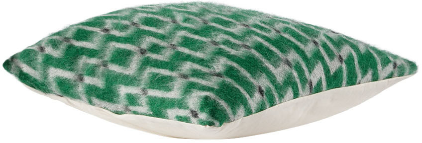 ZANKOV SSENSE Exclusive Green & White Joshua Cushion