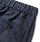 Incotex - Navy Slim-Fit Mélange Stretch Virgin Wool and Cashmere-Blend Trousers - Navy