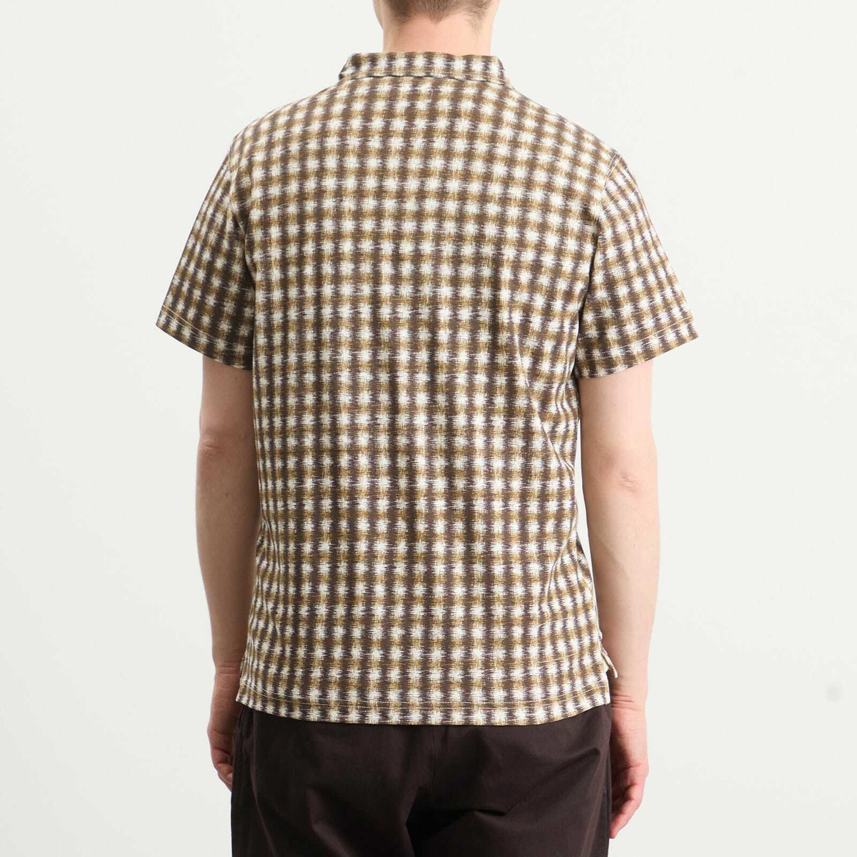 Universal Works Men's Sound Wave Vacation Polo in Brown
