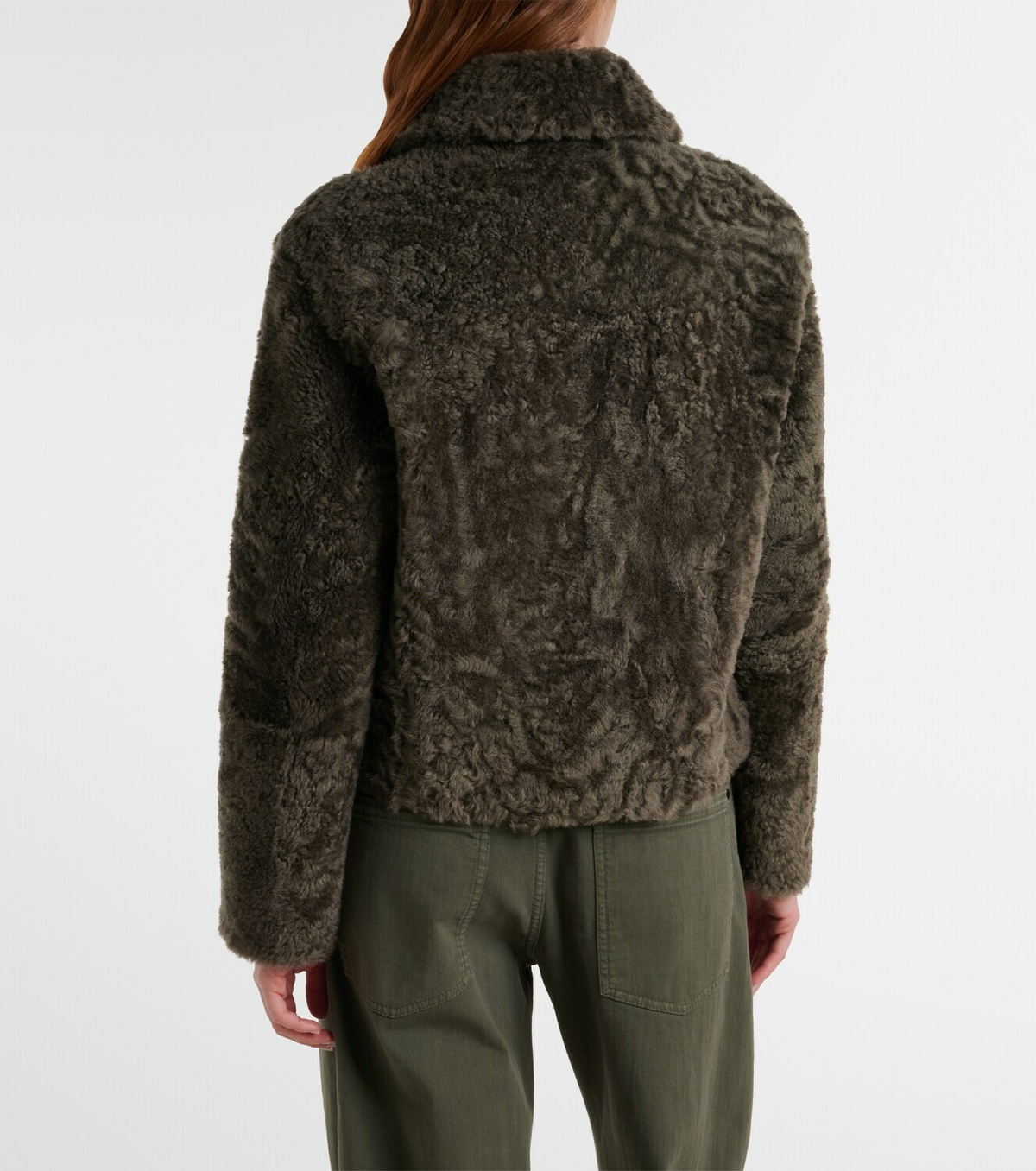 Brunello Cucinelli Cropped double-breasted shearling jacket
