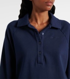 The Upside Elle logo cotton terry polo sweater