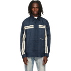 Palm Angels Navy Classic Logo Track Shirt