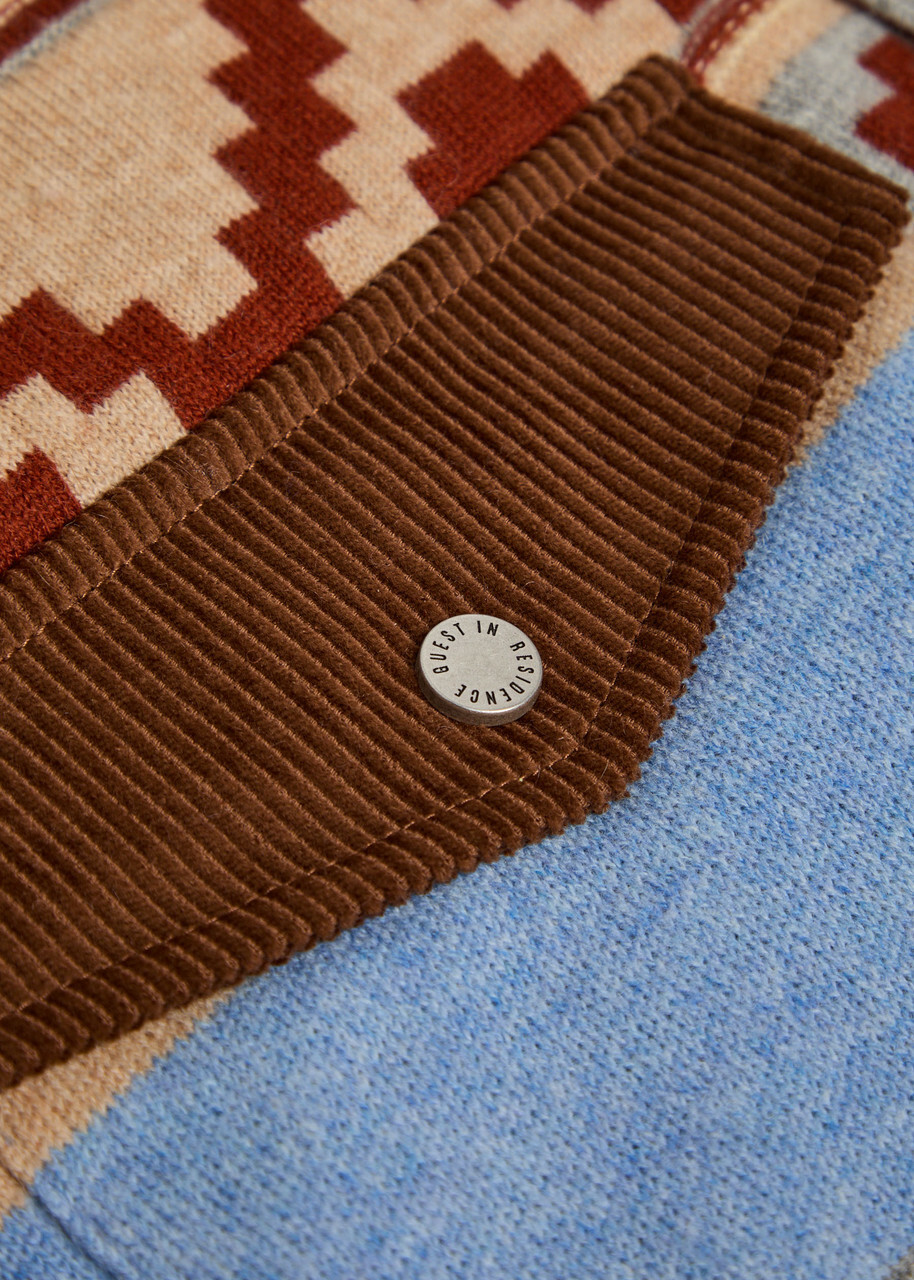 Guest In Residence Western Industry Quilted Wool and Cashmere-blend Jacket Blue