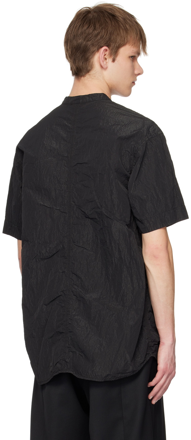 Omar Afridi Black Crinkled Shirt Omar Afridi