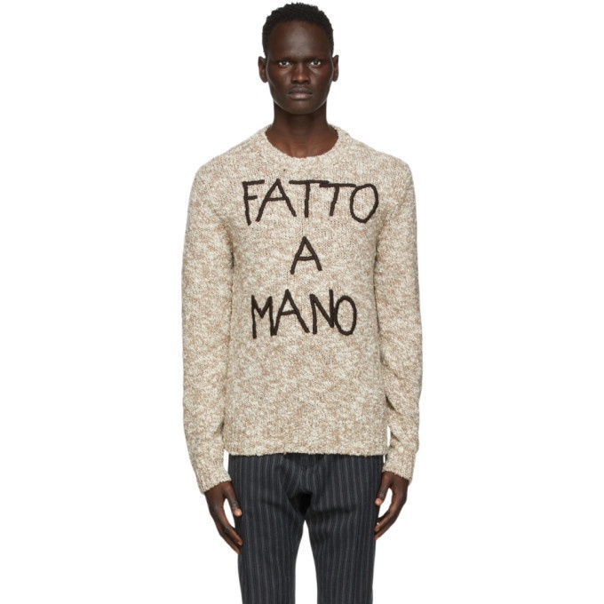 Photo: Dolce and Gabbana Brown Fatto A Mano Sweater