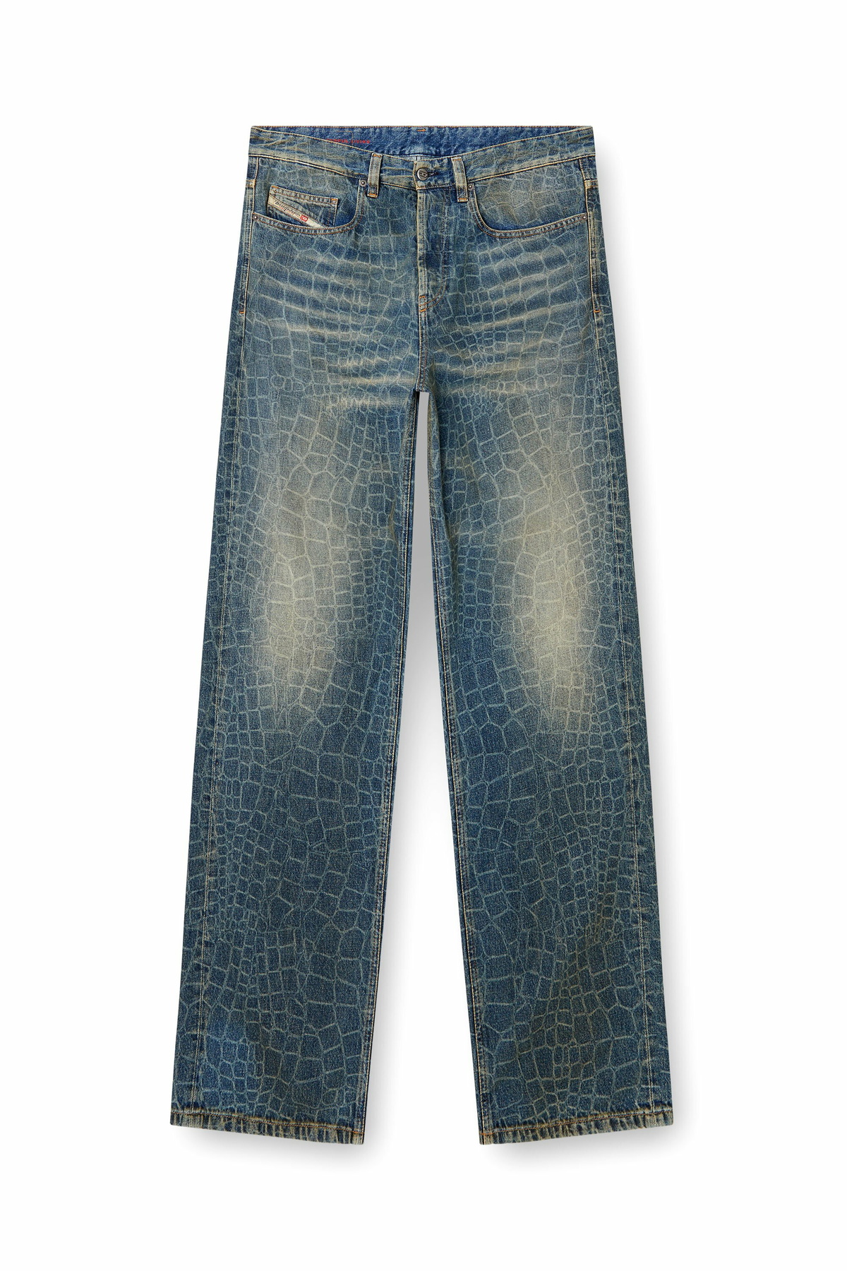 Diesel Relaxed Jeans - 2001 D-Macro - Jeans Mens in Blue Diesel