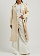 Missoni Belted Cotton-jacquard Trench Coat Sand