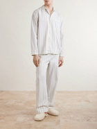 TEKLA - Striped Cotton-Poplin Pyjama Set - Neutrals