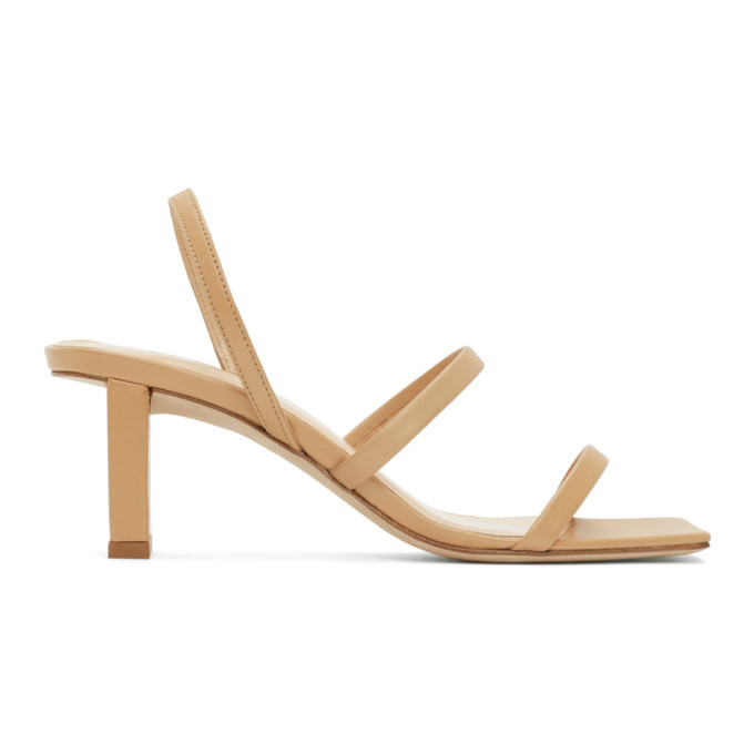 BY FAR Beige Liu Heeled Sandals