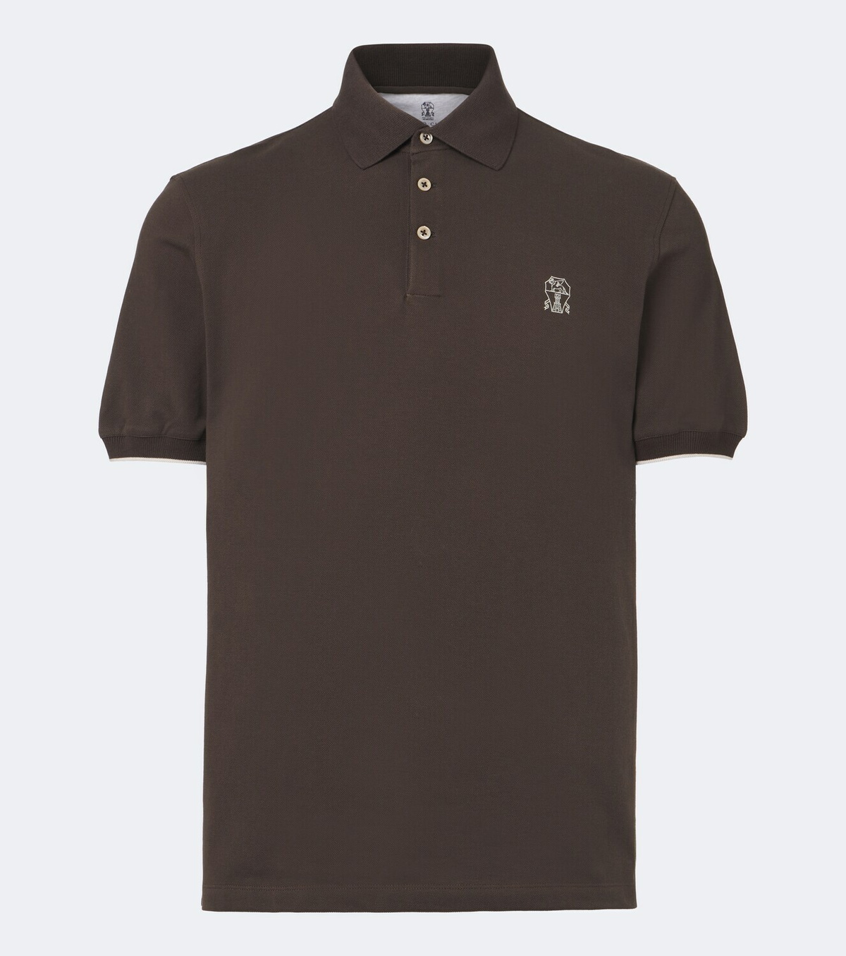 Brunello Cucinelli Logo cotton piqué polo shirt