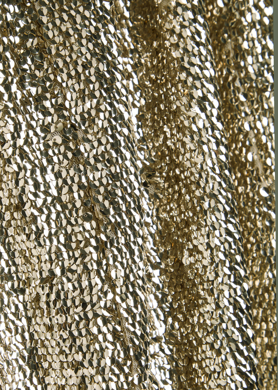 Simkhai Beatrice Sequin-embellished Gown Gold