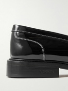 VINNY's - Townee Patent-Leather Penny Loafers - Black