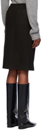 UMBER POSTPAST Brown Wool Felted Midi Skirt