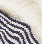 Anonymous Ism - Striped Knit No-Show Socks - White