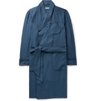 Paul Stuart - Piped Linen Robe - Blue