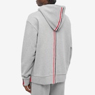 Thom Browne Men's Grosgrain Popover Hoody in Light Grey