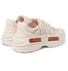 Gucci - Rhyton Logo-Print Leather Sneakers - Off-white