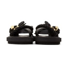 Sacai Black and Gold Rope Sandals