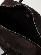 Métier - Closer All Day Full-Grain Leather-Trimmed Suede Briefcase