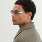 Le Specs Frostbite Sunglasses in Silver/Blue Tint 