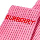 Burberry Women's Logo Sock in Bubblegum Pink