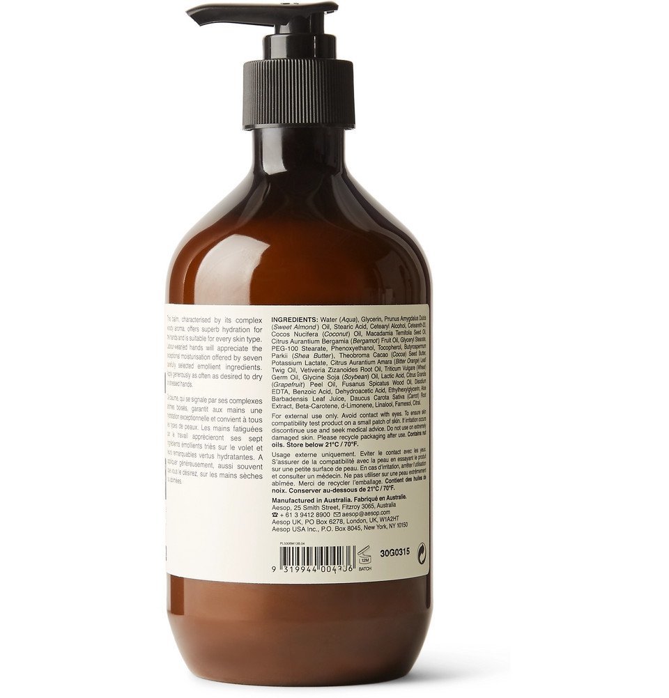 Aesop - Reverence Aromatique Hand Balm, 500ml - Men - Colorless Aesop