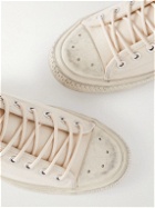 Acne Studios - Distressed Organic Cotton-Canvas Sneakers - Neutrals