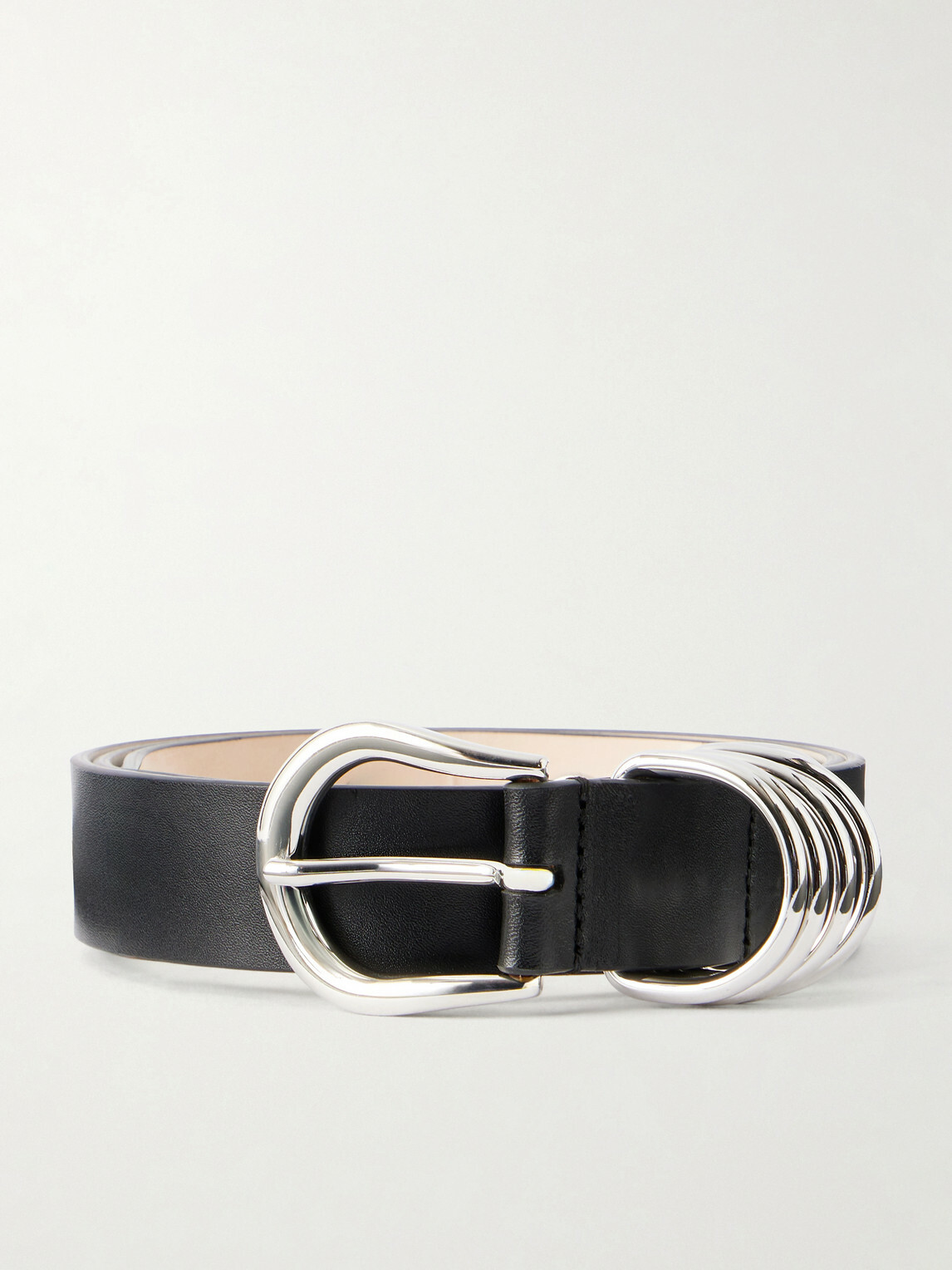 Déhanche - 4cm Studded Leather Belt - Black