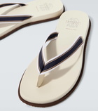 Brunello Cucinelli Leather thong sandals