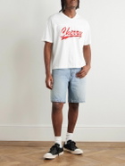 Cherry Los Angeles - Straight-Leg Denim Shorts - Blue
