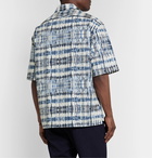 Barena - Camp-Collar Tie-Dyed Cotton Half-Placket Shirt - Blue